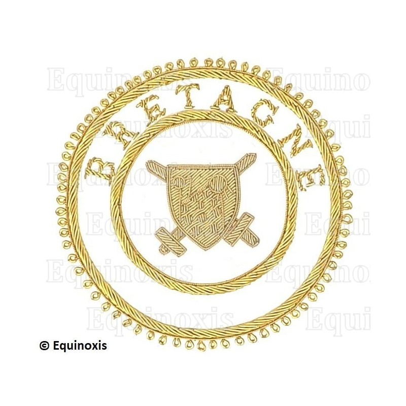 Badge / Macaron GLNF – Grande tenue provinciale – Grand Poursuivant – Bretagne – Brodé main